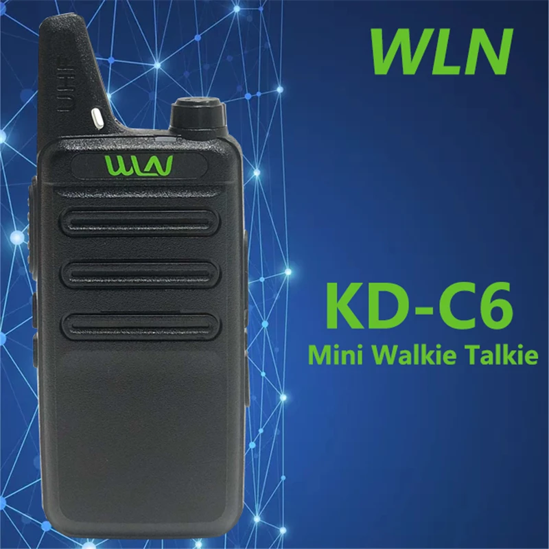 

2020 WLN KD C6 Mini Walkie Talkie Handheld Two Way Ham Radio Portable hf Transceiver KD C6 uhf Handheld MINI wln KD-C6